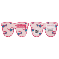 Visitenkarte Brille, 85 x 55 mm, 2-seitig, 4/4-farbig CMYK