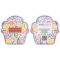 Visitenkarte Cupcake, 85 x 85 mm, 2-seitig, 4/4-farbig CMYK