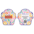 Visitenkarte Cupcake, 85 x 85 mm, 2-seitig, 4/4-farbig CMYK