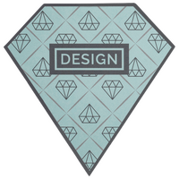 Visitenkarte Diamant, 85 x 85 mm, 1-seitig, 4/0-farbig CMYK