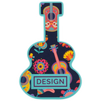 Visitenkarte Gitarre, 55 x 85 mm, 1-seitig, 4/0-farbig CMYK