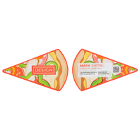 Visitenkarte Pizzastück, 85 x 55 mm, 2-seitig, 4/4-farbig CMYK
