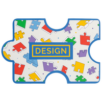 Visitenkarte Puzzleteil, 85 x 55 mm, 1-seitig, 4/0-farbig CMYK