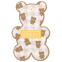 Visitenkarte Teddy, 55 x 85 mm, 1-seitig, 4/0-farbig CMYK