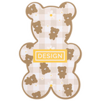 Visitenkarte Teddy, 55 x 85 mm, 1-seitig, 4/0-farbig CMYK