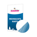 Weihnachtskarte DIN lang 4/4 farbig mit beidseitig partieller UV-Lackierung