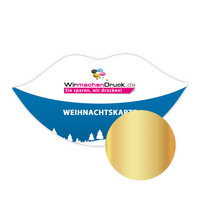 weihnachtskarten-stanzform-kuss-mit-heissfolienpraegung-gold