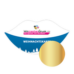 weihnachtskarten-stanzform-kuss-mit-heissfolienpraegung-gold