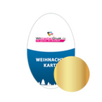 Weihnachtskarten Stanzform oval 14,5 x 9,5 cm (Osterei, Auge, ...) mit Heißfolienprägung Gold