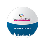 Weihnachtskarten Stanzform rund Durchmesser 14 cm (Fußball, Volleyball, ...)