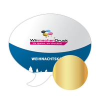 weihnachtskarten-stanzform-sprechblase-mit-heissfolienpraegung-gold