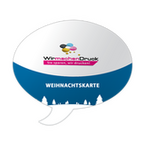 Weihnachtskarten Stanzform Sprechblase