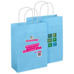 WmD-Imprint-Logo, einseitig farbig bedruckte Papiertragetasche in XS mit Papierkordeln, 19 x 22,5 x 8 cm, 4/0-farbig