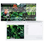 Wochenkalender 58 Seiten (52 Wochen + Deckblatt + 2 Zusatzblätter) DIN lang quer (210 x 105 mm)