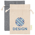 Zuziehbeutel aus recycelter Baumwolle, M