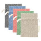 Zuziehbeutel aus recycelter Baumwolle, S, ohne Werbeanbringung