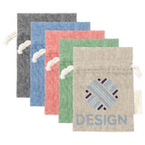 Zuziehbeutel aus recycelter Baumwolle, S