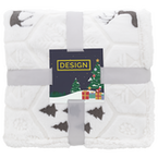 Zweilagige Fleecedecke aus RPET-Flanellfleece, 270 g/m², mit Wintermotiv Zweilagige Fleecedecke aus RPET-Flanellfleece, 270 g/m², mit Wintermotiv