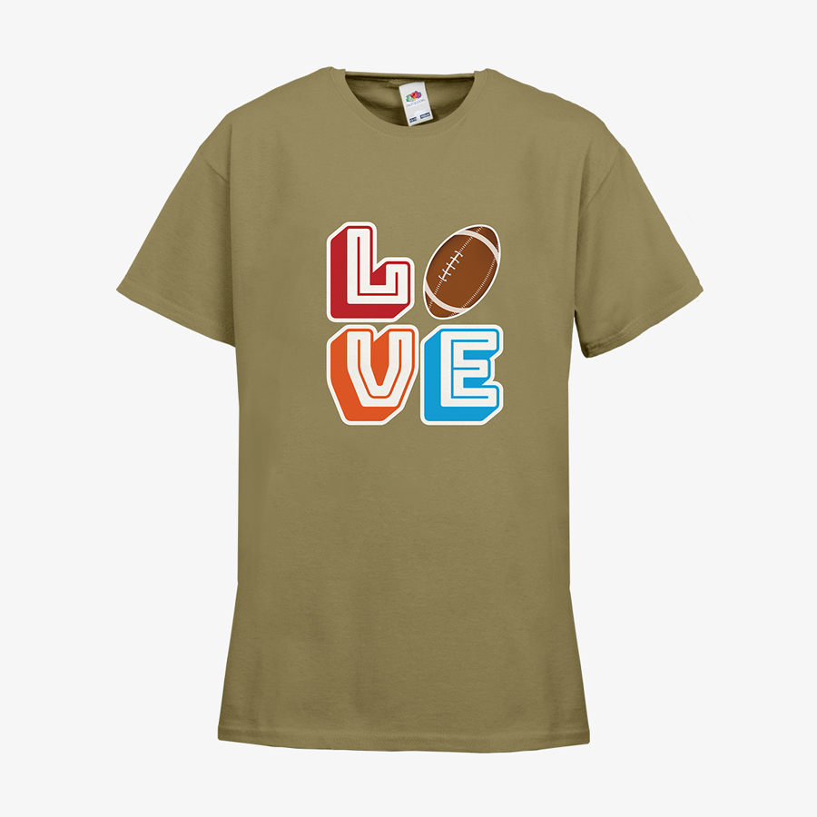 Budget-T-Shirt von Fruit of the Loom für Kinder, mit American-Football-Motiv