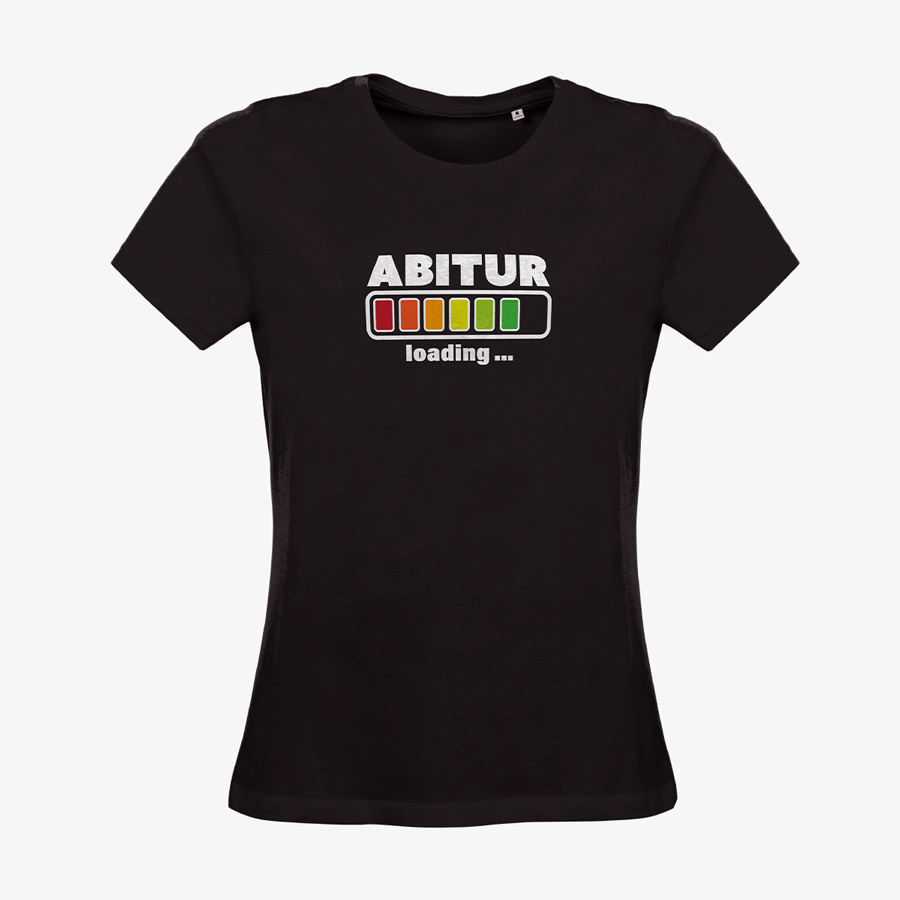Schwarzs Damen-T-Shirt mit Abitur-Standardmotiv, Organic von B&C Collection