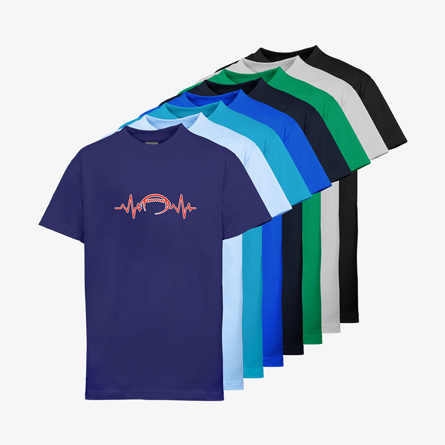 Premium-T-Shirts für Kinder von B&C Collection, mit American-Football-Motiv