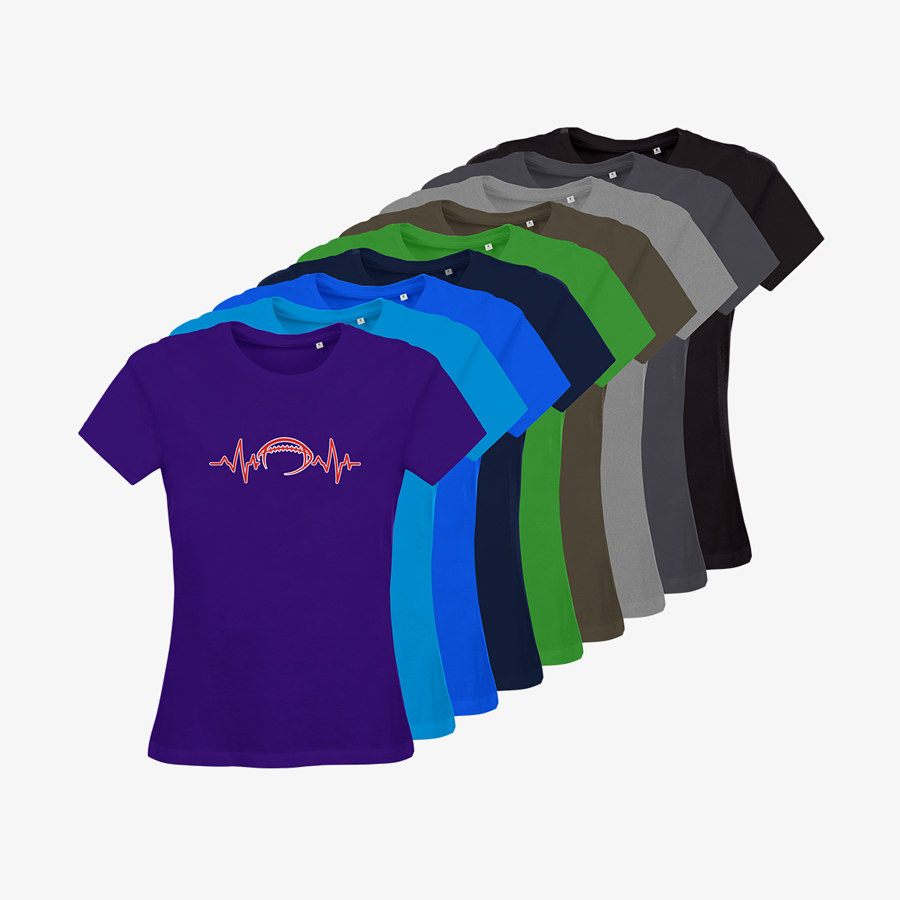 Organic-T-Shirts für Damen von B&C Collection in vielen Farben, mit American-Football-Standardmotiv