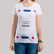 T-Shirt Damen Siebdruck Basic weiß Vorderseite bedruckt