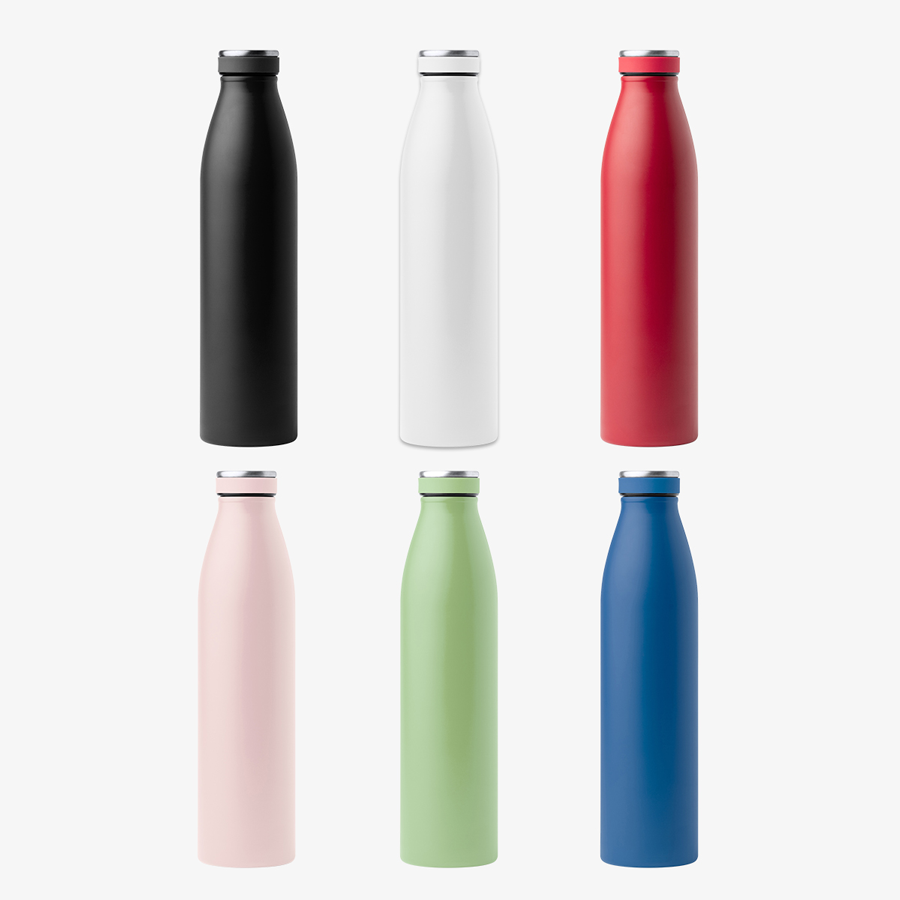 Doppelwandige Edelstahl-Isolierflaschen mit 750 ml Volumen in mehreren Farben