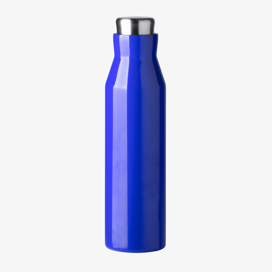 Doppelwandige Edelstahl-Isolierflasche (blau) mit 600 ml Volumen, unveredelt