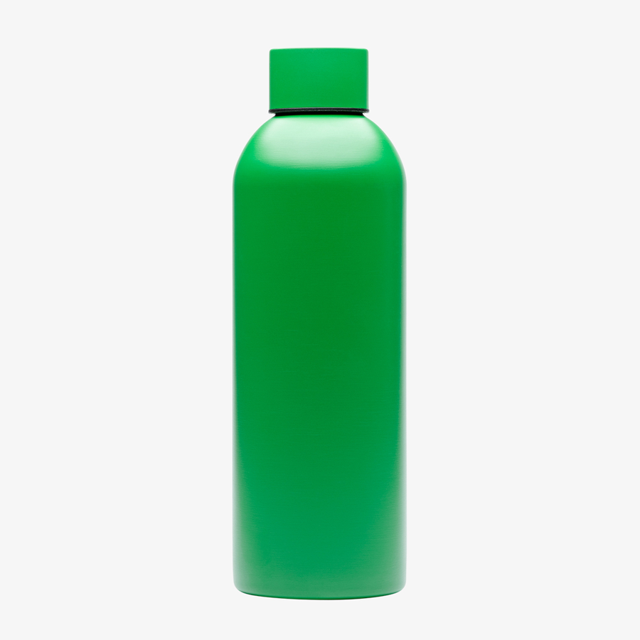 Einwandige Edelstahlflasche in Grün mit 800 ml Volumen, ohne Personalisierung