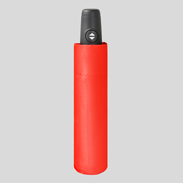 Roter Mini-Taschenschirm mit Auf-/Zu-Automatik