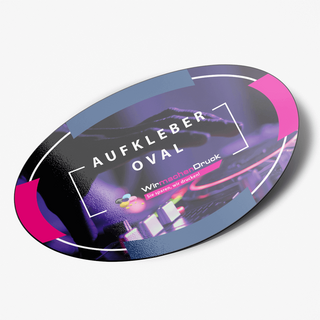 Aufkleber oval