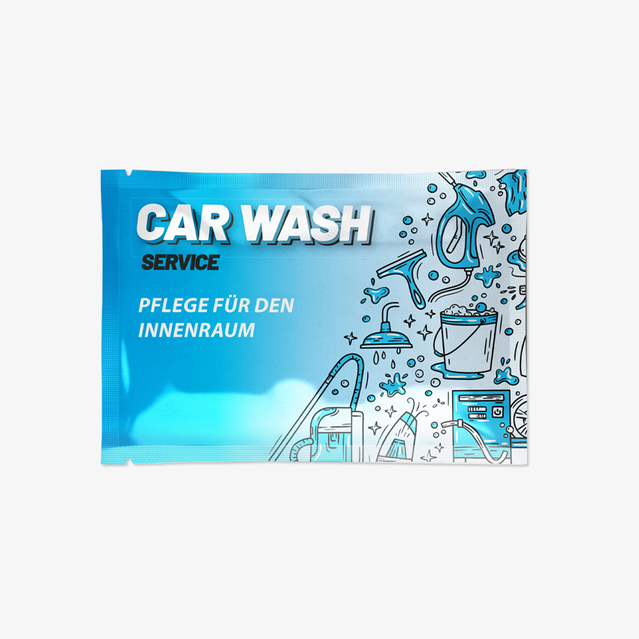 Vorderseite der Verpackung der Auto-Reinigungstuchs 