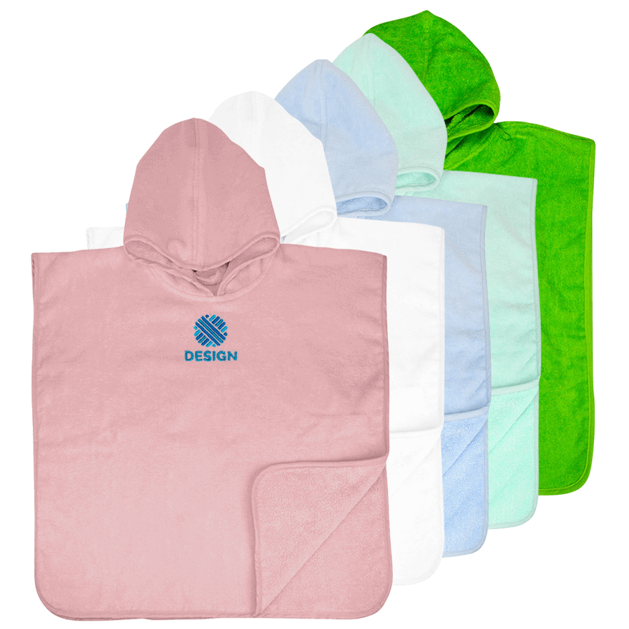 Baby-Badeponchos in verschiedenen Farben, individuell bestickt