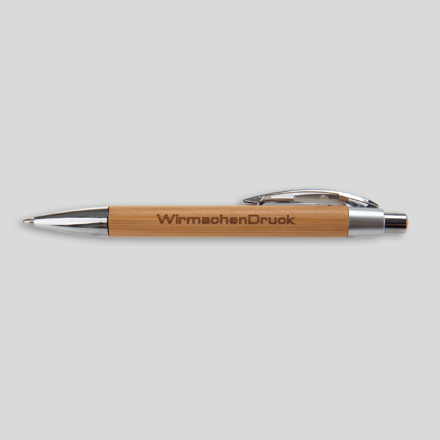 Ökologischer Bambus-Kugelschreiber mit individueller Lasergravur