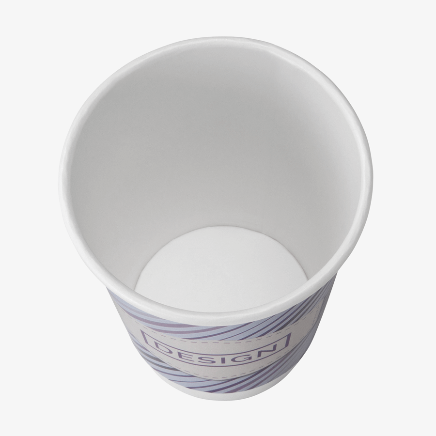 Doppelwandiger 300-ml-Pappbecher mit Eichstrich, individuell bedruckt