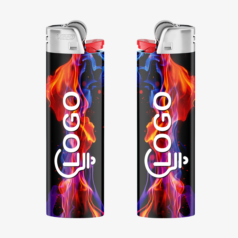 Premium-Reibradfeuerzeug von BIC mit rundum vollfarbigem Digitaldruck