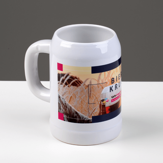 Classic-Bierkrug mit personalisierbarem Druck 