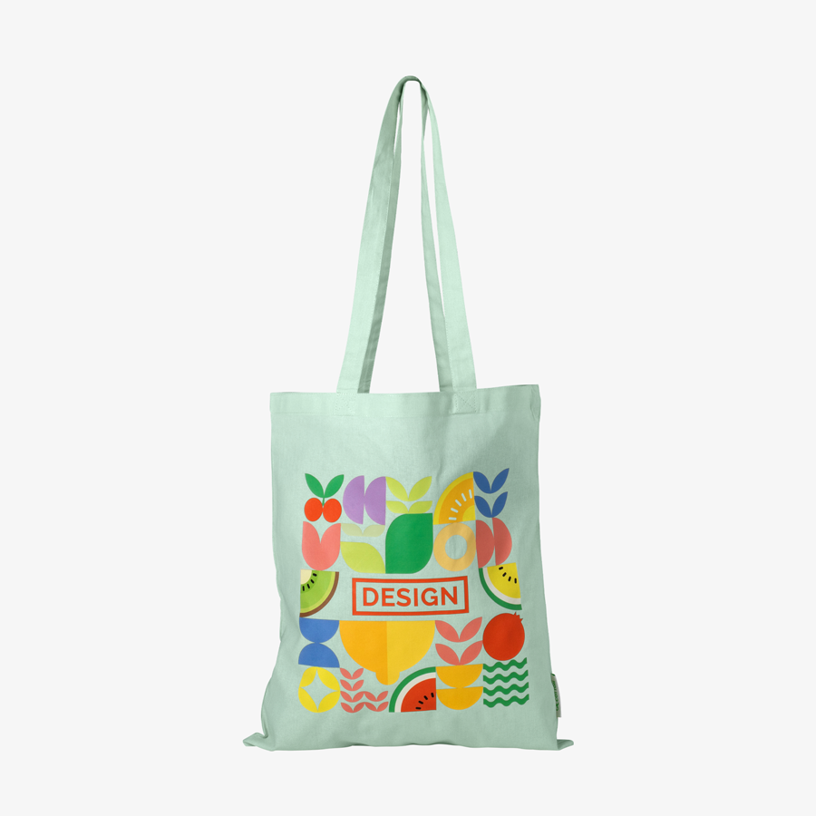 Individuell bedruckte Bio-Baumwolltasche mit Langhenkel