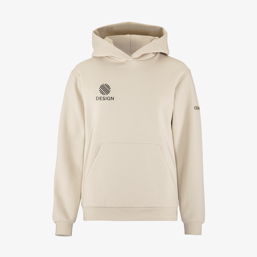 Vorderseite eines Craft-Hoodies für Damen mit individuellem Digitaltransferdruck
