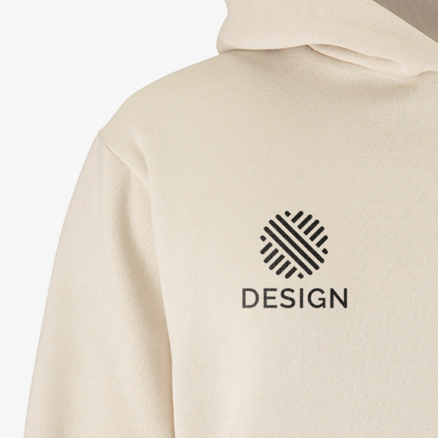 Detailansicht Craft-Hoodie für Damen mit Digitaltransferdruck auf der Brust