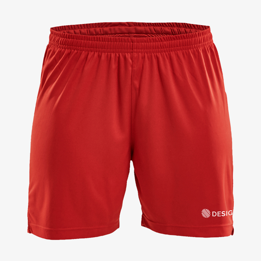 Rote Craft-Shorts für Damen mit individuellem Druck an einer Position