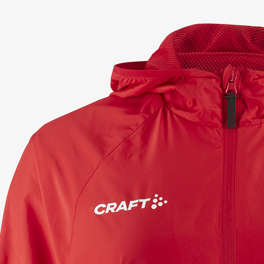 Detailansicht rote Craft-Windjacke für Damen, individuell bedruckbar