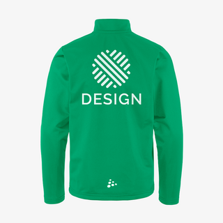 Craft-Halfzip-Trainingsshirt für Kinder, Ansicht von hinten mit individuellem Druck auf dem Rücken