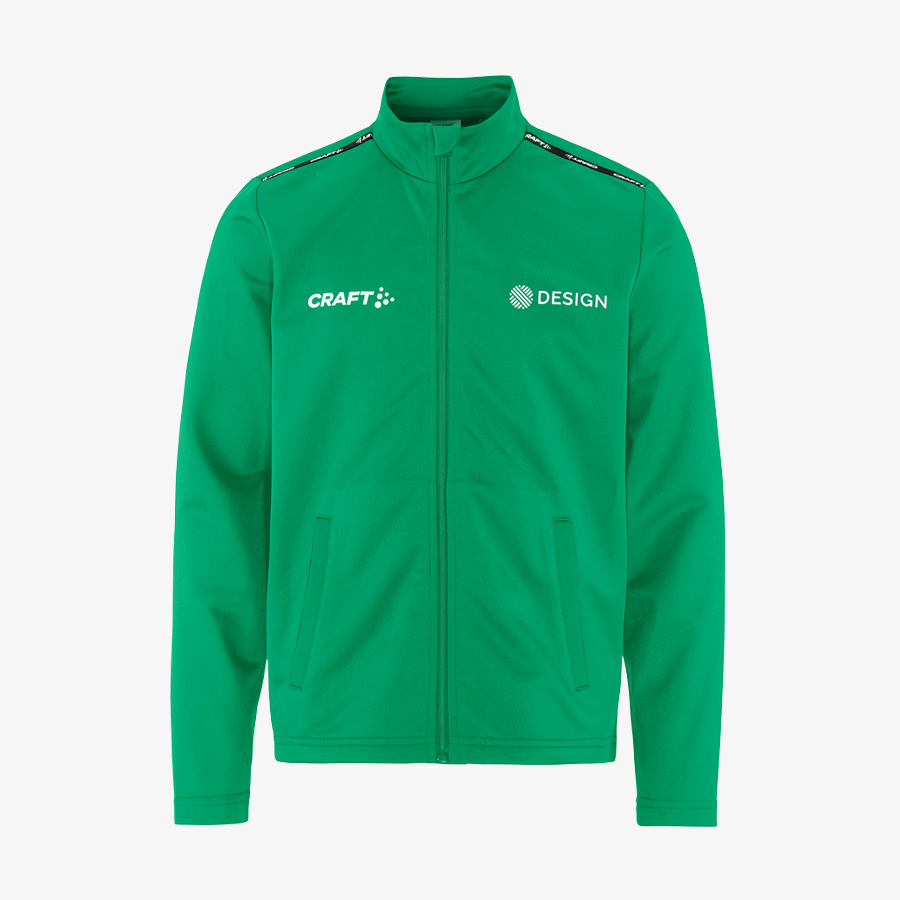 Grüne Craft-Trainingsjacke für Kinder mit vollfarbigem Digitaltransferdruck