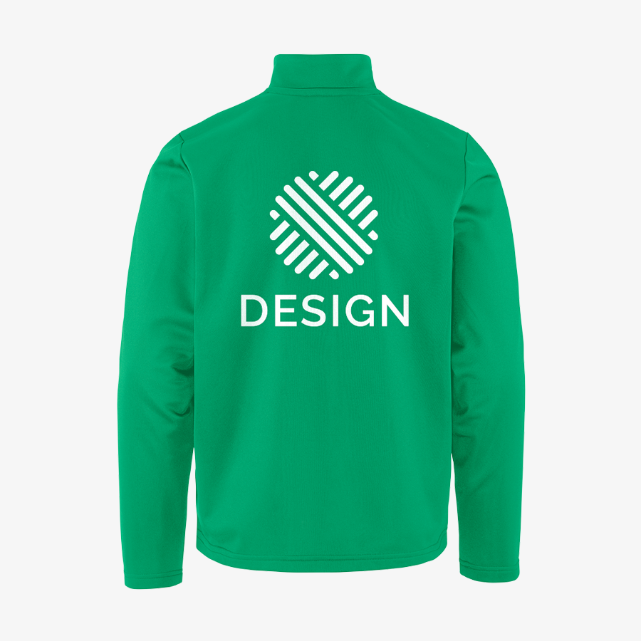 Grüne Craft-Trainingsjacke für Kinder, individuell auf dem Rücken bedruckt