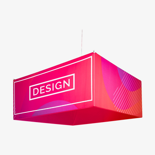 Rechteckiger 3D-Deckenhänger mit 4/4-farbigem Druck