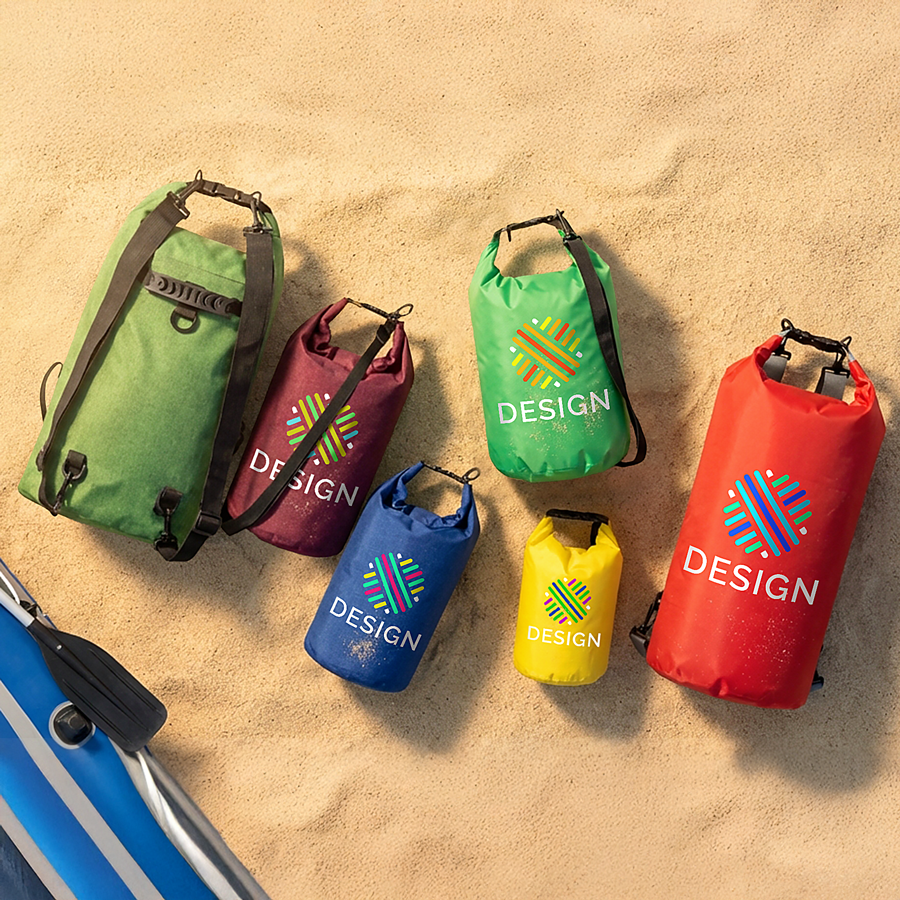 Wasserdichte Drybags mit einem Fassungsvermögen zwischen 2 und 25 Litern