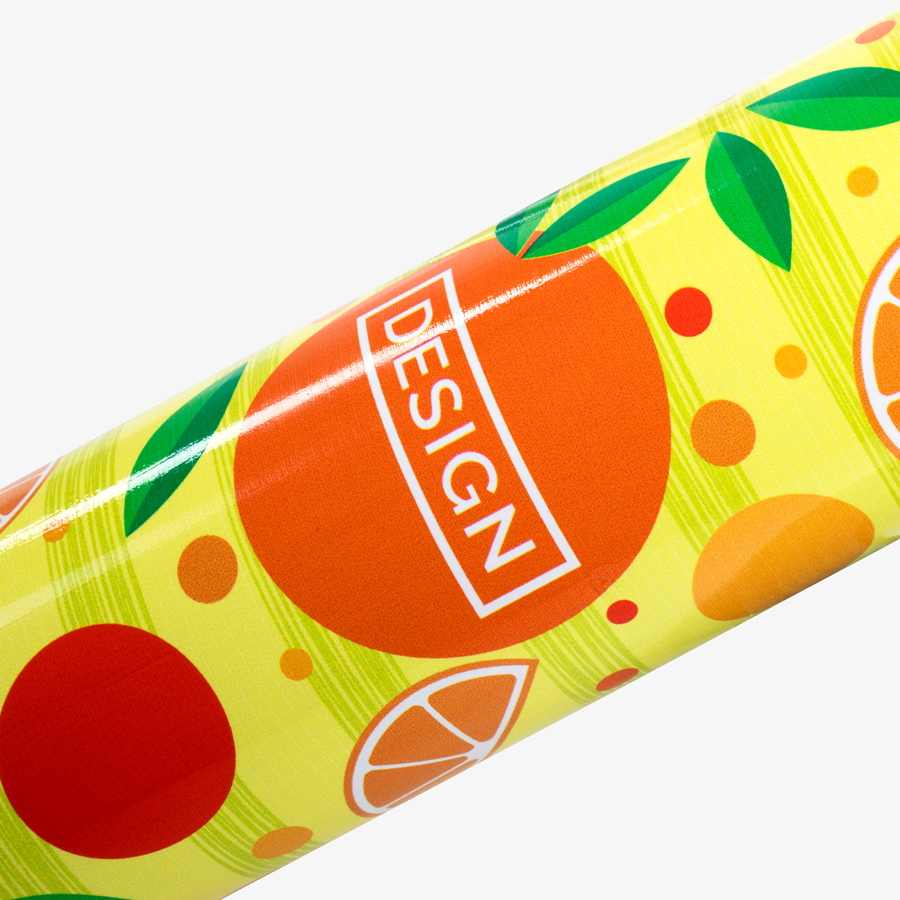 Detailansicht Edelstahlflasche (500 ml) mit Bambus-Außenwand, rundum vollfarbig bedruckt