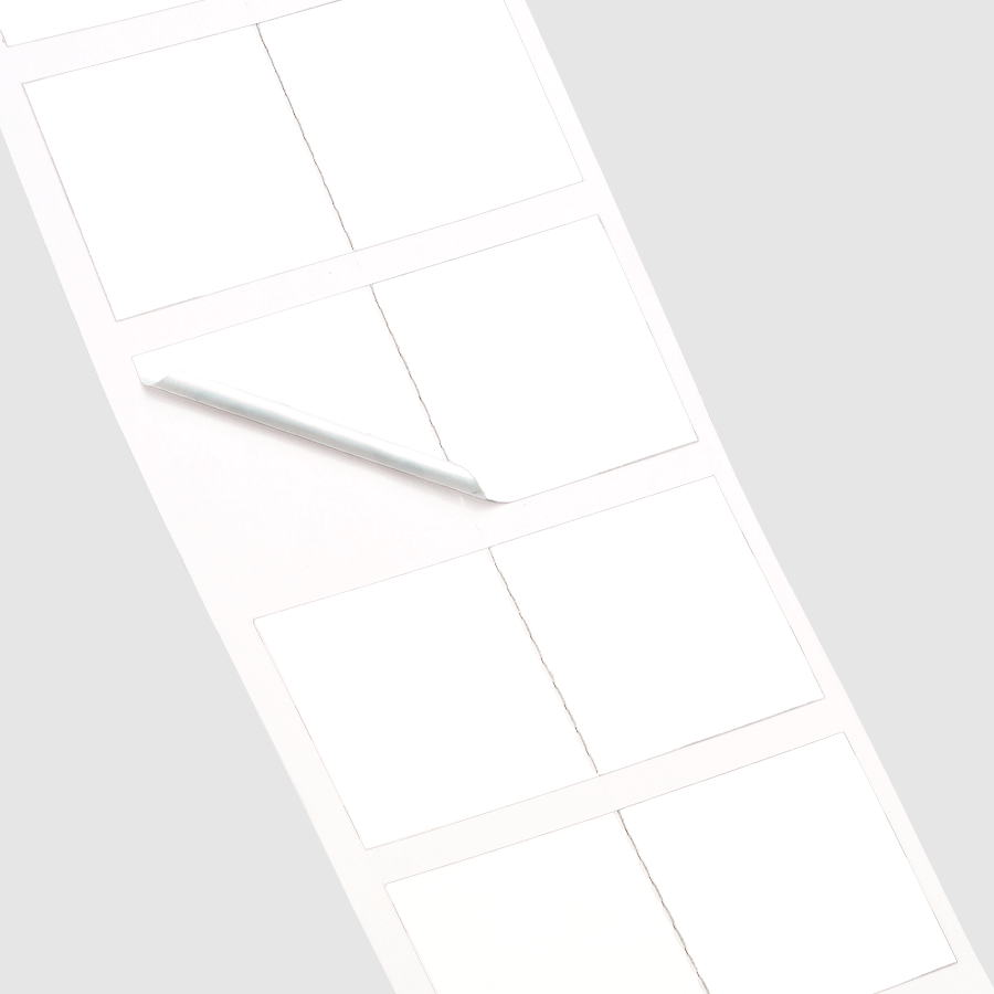 Rechteckige Verschlussetiketten mit Perforation bedruckbar mit eigenem Motiv